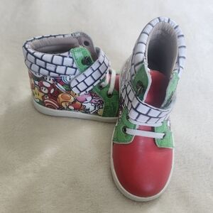 Kids Mario Themed High-Top Sneakers